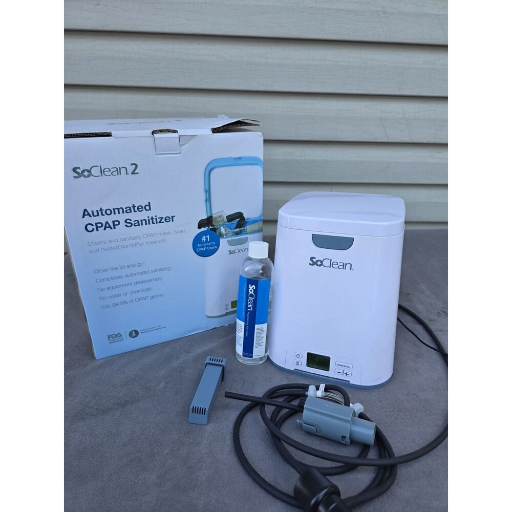 SoClean 2 Cleaner & Sanitizer Machine SC1200 w/ AC Adapter & Hose Clean